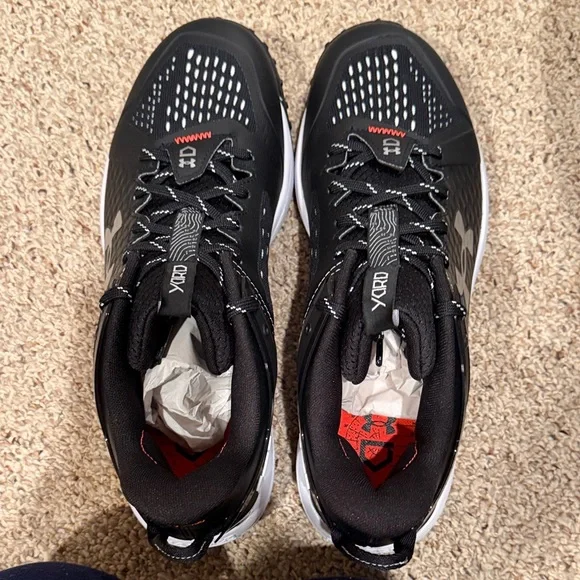 Under Armour Black and White Sports Cleats - Picture 2 of 5